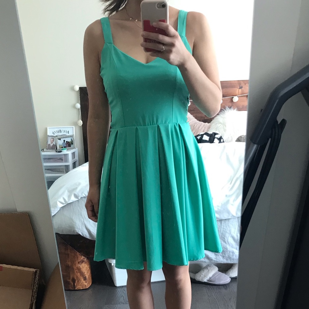 ✨5 for $30✨ ONLY WORN ONCE!! Teal Cutout Dress